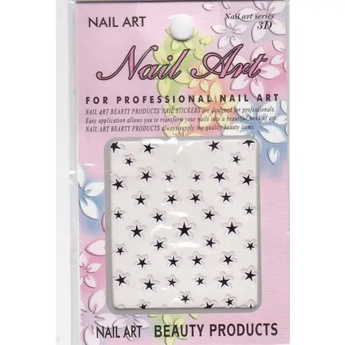 3D nalepke, rožice s črno zvezdo