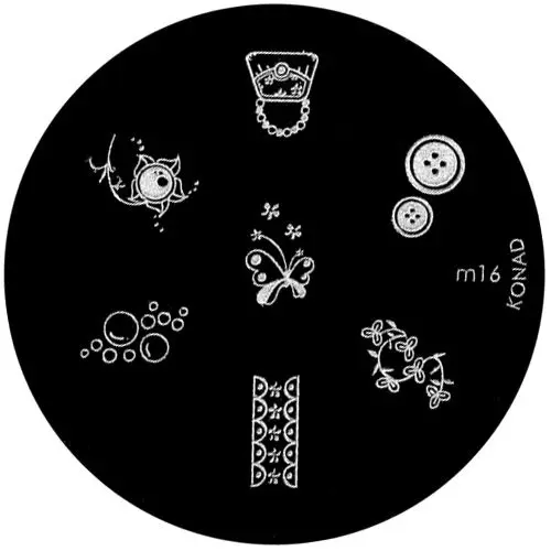 Kovinska šablona za štempljanje nohtov, m16