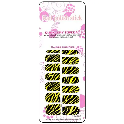 Dekorativne nalepke za nohte, motiv zebre