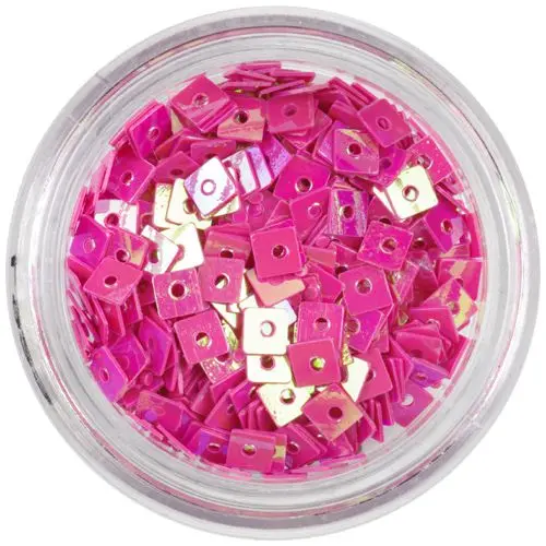 Okraski za nohte - koralni kvadratki z luknjico