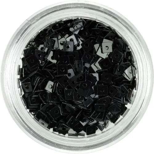 Okraski za nohte - črni kvadratki z luknjico