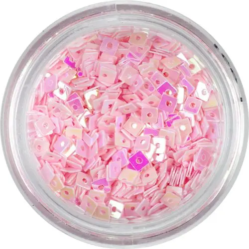 Majhni svetlo rožnati kvadrati z luknjico