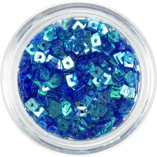 Okrasni kvadratki z luknjico - temno modri