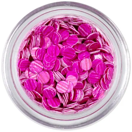 Konfeti - roza, s temno roza črtami