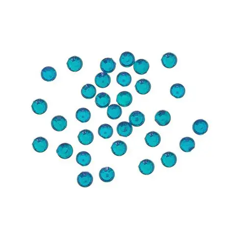 Okrogli okrasni kamenčki 2 mm - turkizni, 50 kos