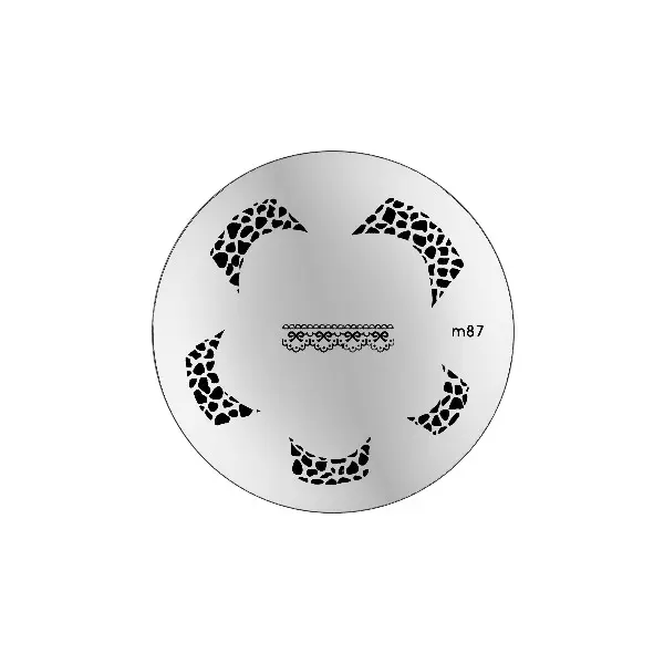 Šablona za štempljanje M87 - francoska manikira, živalski vzorec