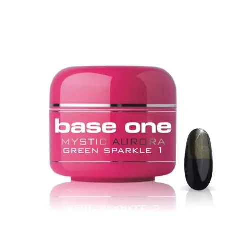 Gel Silcare Base One Color Mystic Aurora – Green Sparkle 01, 5g