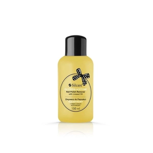 Silcare Vlažilen odstranjevalec laka za nohte z glicerinom, lanenim oljem in acetonom, 150ml