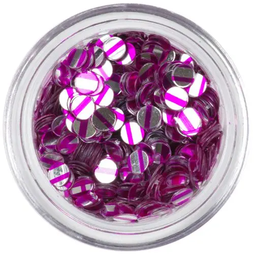 Konfeti - srebrni, roza črte