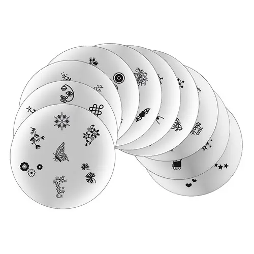 KOMPLET št.14: 10 šablone za okraševanje nohtov