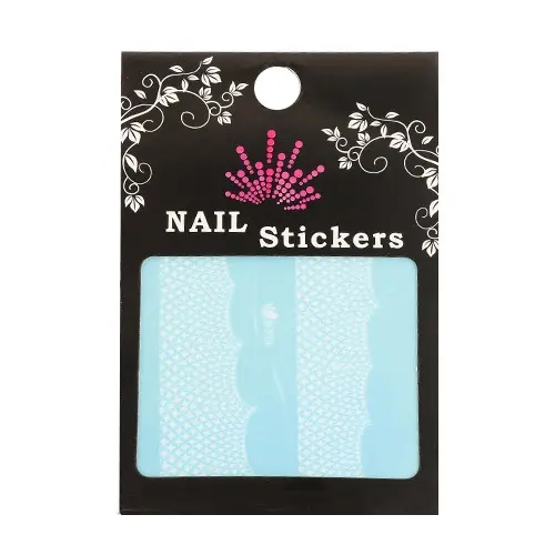 Nalepke za nohte z belimi vzorci