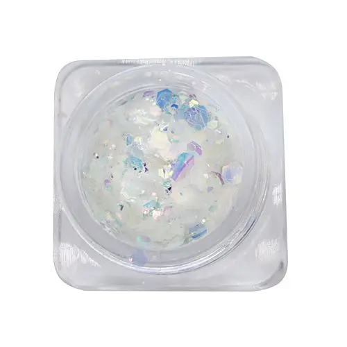 Okraski za nohte – šesterokotniki - beli