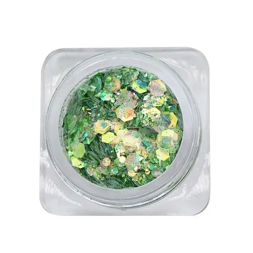 Okraski za nohte – šesterokotniki - zeleni