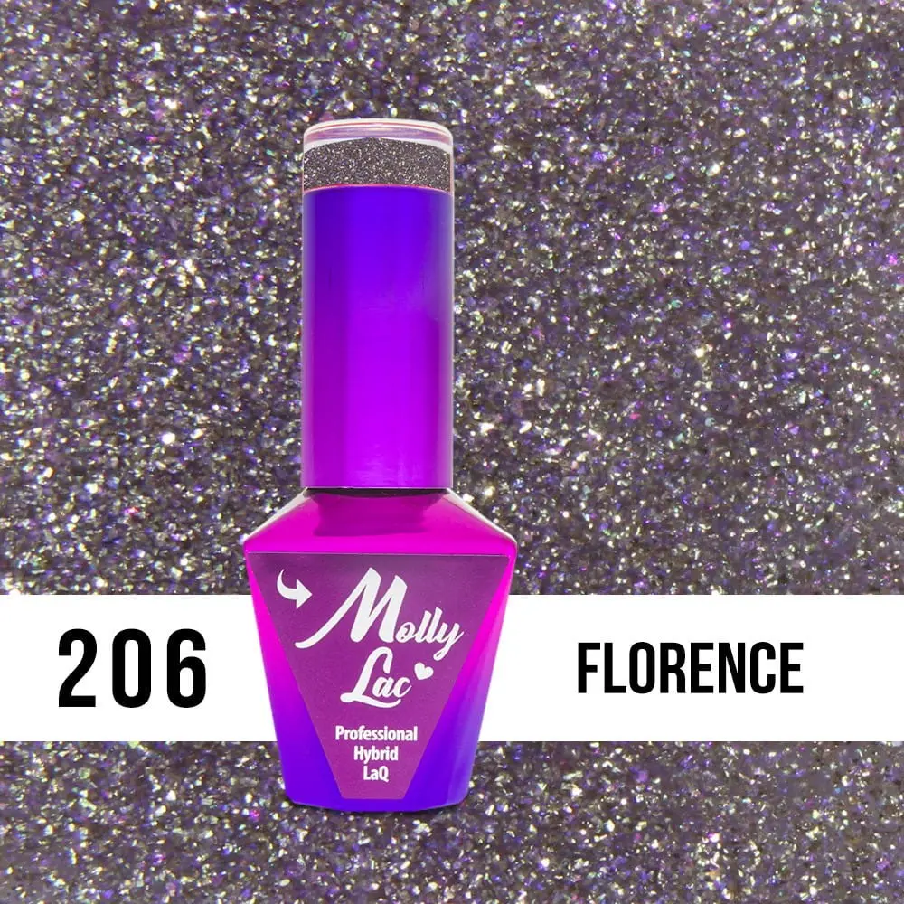 MOLLY LAC UV/LED gel lak Sensual - Florence 206, 10ml