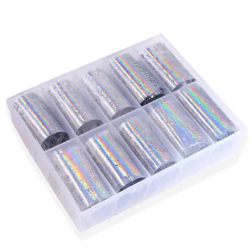 Komplet dekorativne folije za nohte - 10 kos - Božični motivi