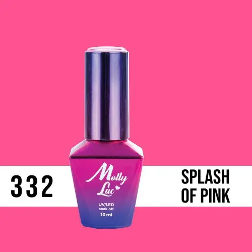 MOLLY LAC UV/LED gel lak Fancy Fashion - Splash Of Pink 332, 10ml