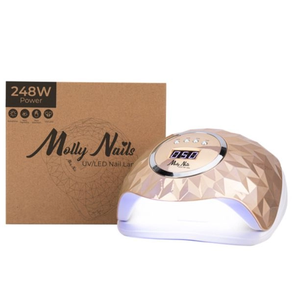 MollyNails Y13, UV/LED svetilka 248 W, zlata