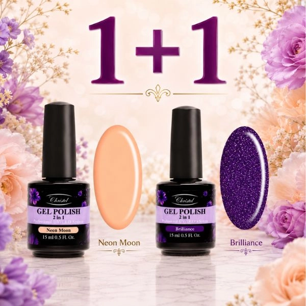 Christel gel lak za nohte – Gel Polish Glossy 15 ml + AKCIJA: gel lak Neon Moon, 15 ml BREZPLAČNO