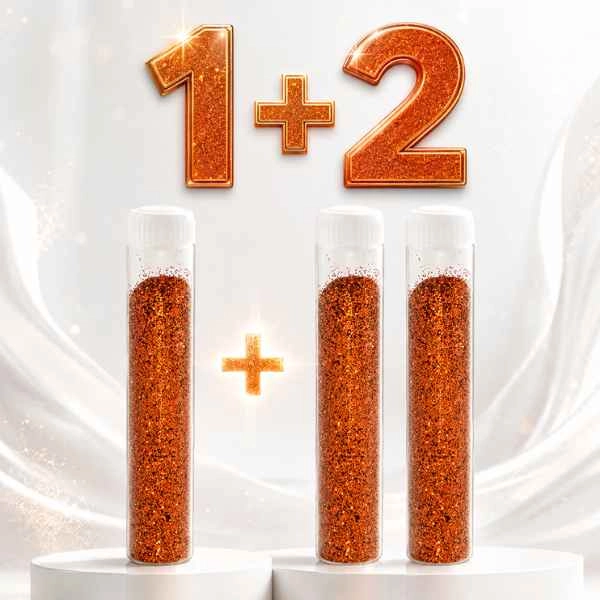 Temno oranžen bleščeči prah – AKCIJA 1+2 BREZPLAČNO