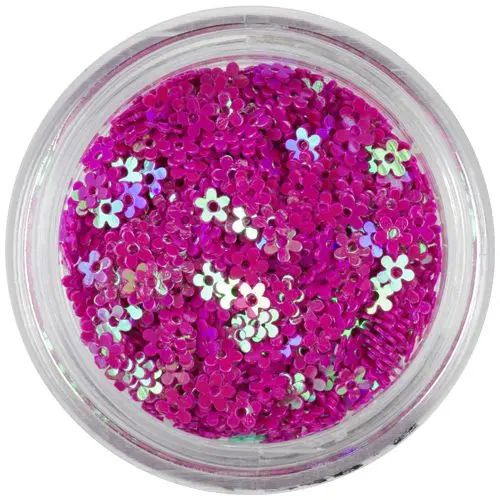 Temno roza dekoracija - rožice z luknjo