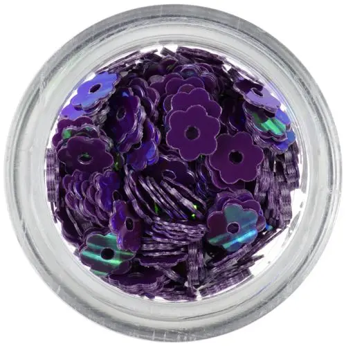 Temno vijoličaste rožice z luknjo - barvit odsev