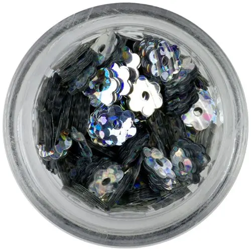 Srebrne rožice z luknjo – hologramski odsev