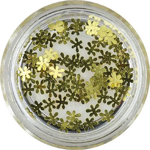 Pozlačeni ploščati okraski - asimetrične cvetlice