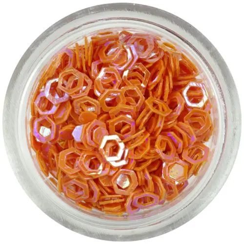 Dekorativni konfeti - oranžni šestkotniki