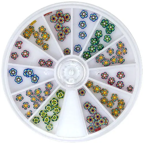 Komplet okraskov iz fimo mase v obliki cvetlic