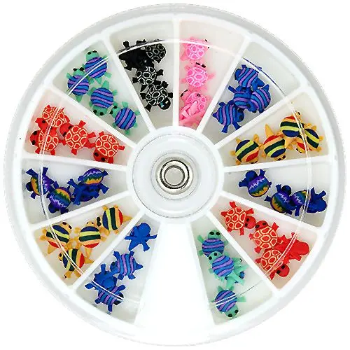 Komplet okraskov za nohte iz fimo mase - želve