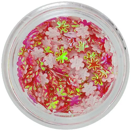 Okraski za nohte - rdeče 3D cvetlice