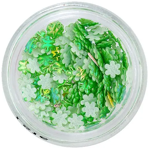 3D cvetlice - bisernato zelene