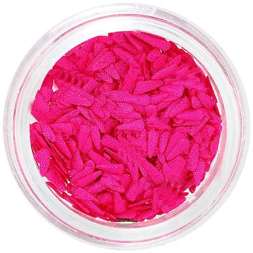 Okraski za nohte - rožnate okrasne kaplje iz blaga