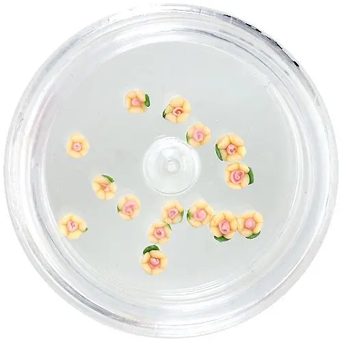 Bež akrilne cvetlice za okraševanje nohtov