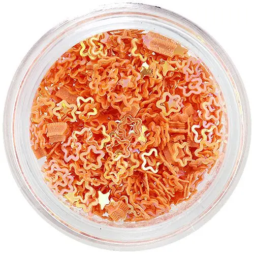 Oranžne rožice za nohte – obrisi