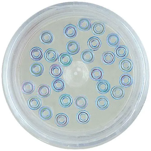 Nail art obročki - svetlo modri