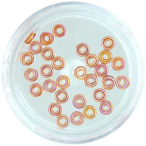 Dekoracija za nohte - oranžni obročki