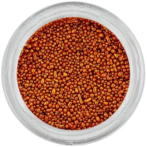 Okraski za nohte - 0,5mm perlice, bakrena barva