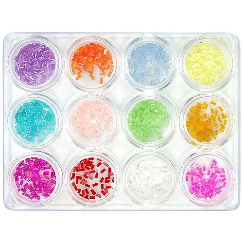 Nail art komplet, 12 kos - pravokotniki