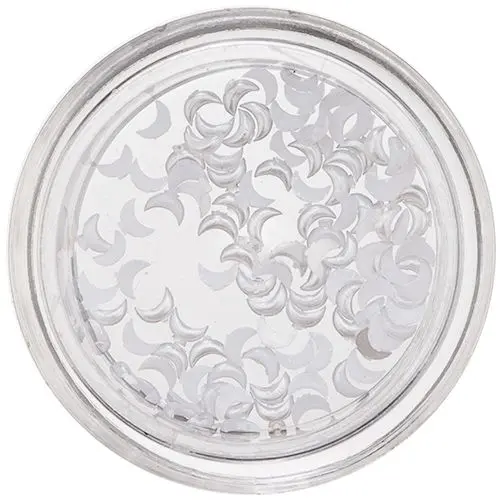 Lesketajoči polmeseci za nohte - beli