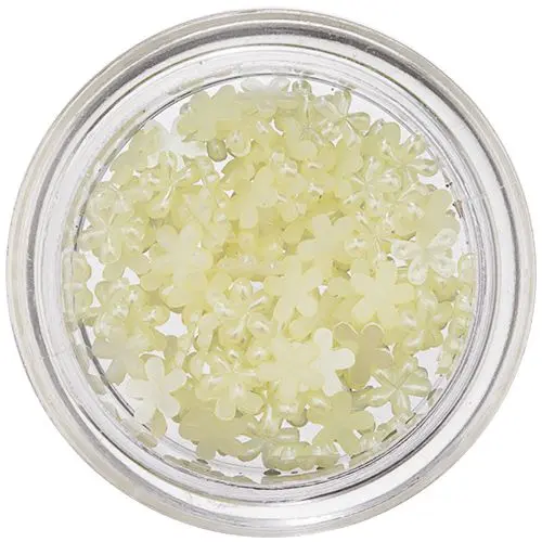 Svetlo rumene cvetlice za okraševanje nohtov, bisernat sijaj