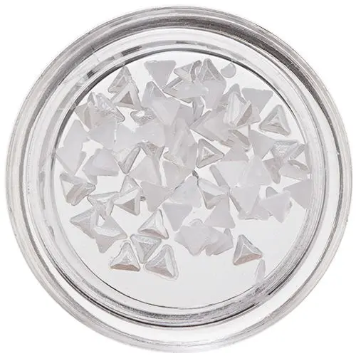 Lesketajoči trikotniki za nohte - beli