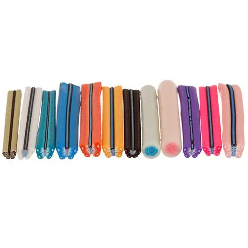 Palčke iz fimo mase - metuljčki in rožice, 12 kos