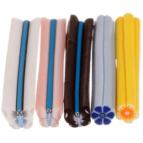 Palčke iz fimo mase - metuljčki in rožice, 5 kos