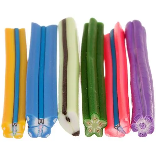 Palčke iz fimo mase - metuljčki, sadje in rožice, 6 kos