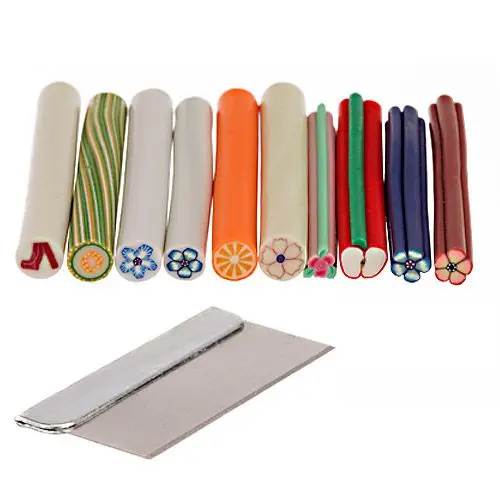 Palčke iz fimo mase - različne oblike, 10 kos + rezilo