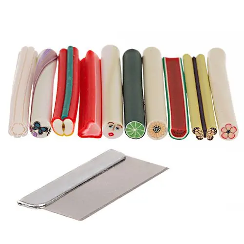 Palčke iz fimo mase - različne oblike, 10 kos + rezilo