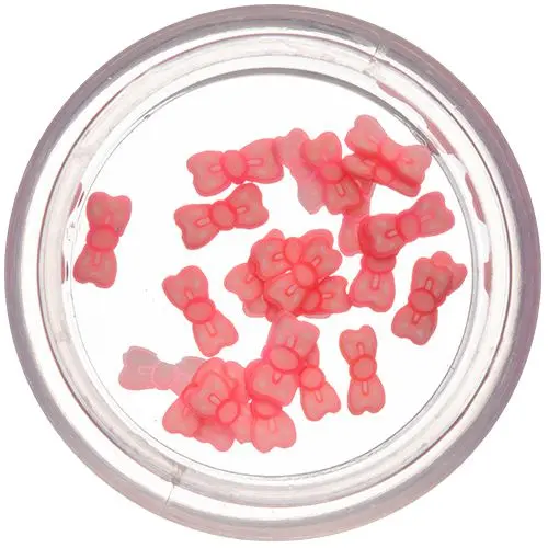 Fimo okraski - pentljice, belo-neonsko roza