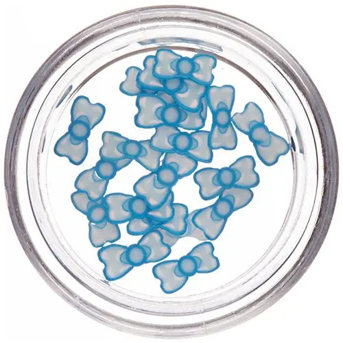 Fimo okraski - pentljice, turkizno-bele