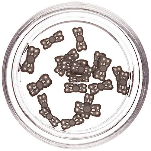 Fimo okraski - pentljice, črno-bele